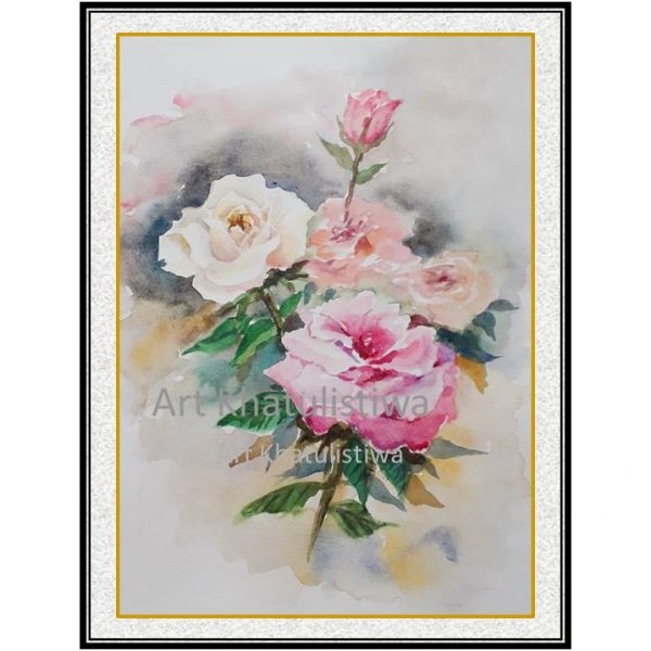 jual lukisan bunga surabaya 4015-1