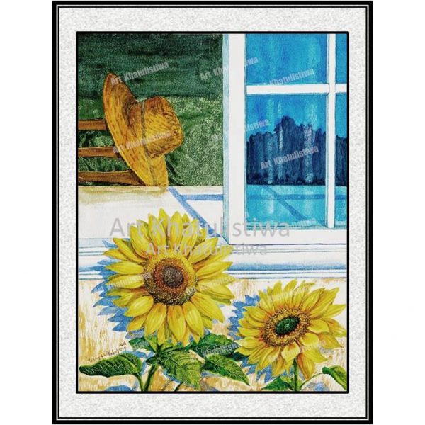 jual lukisan bunga matahari 4003-1G