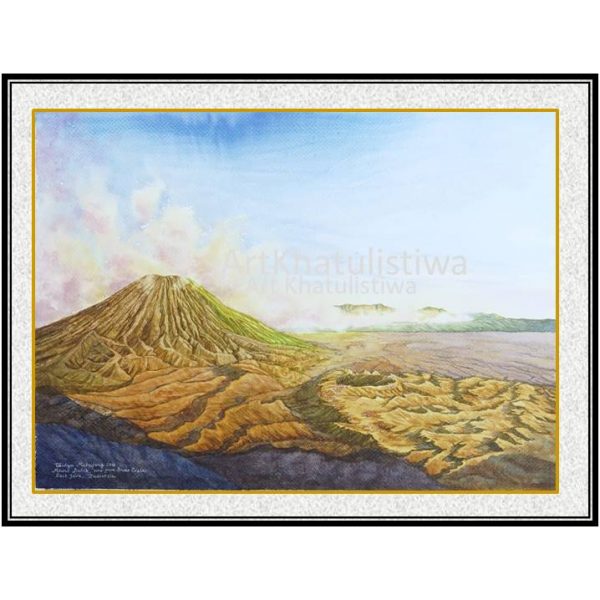 jual lukisan online lukisan gunung bromo indonesia 1013-1